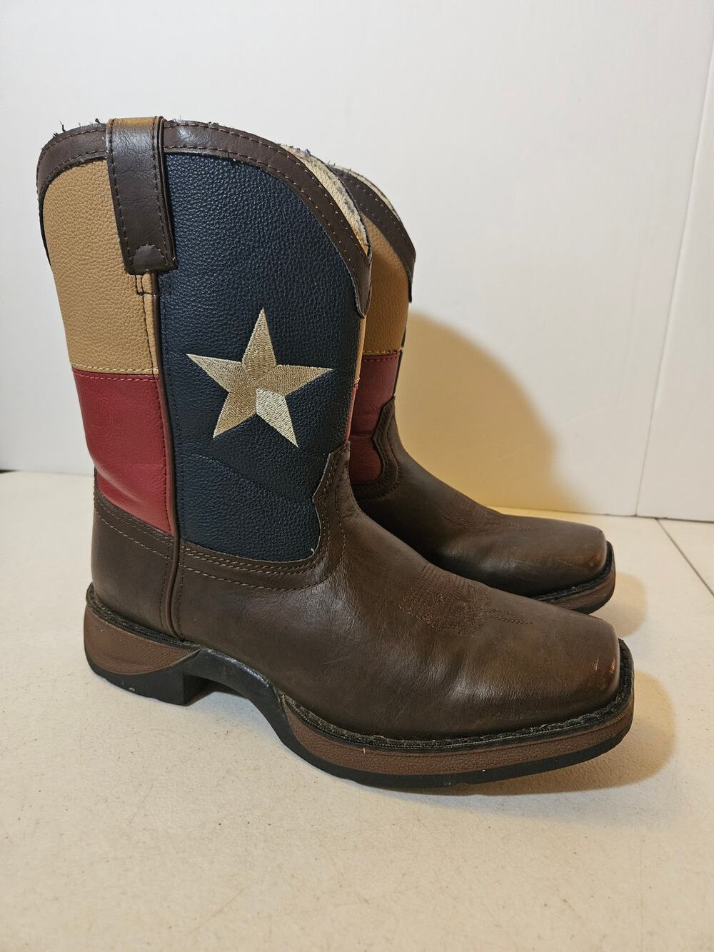Durango Texas Flag Western Boot Brown Youth Size 6 / Ladies Size 8 Style BT246